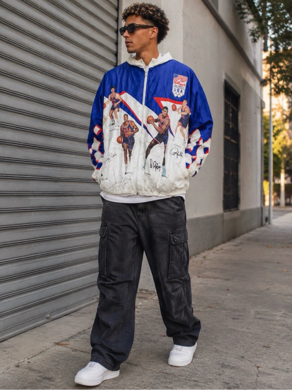 VNTG 1992 USA Olympic “Dream Team” Tyvek Jacket Kelloggs Promo - Adult L